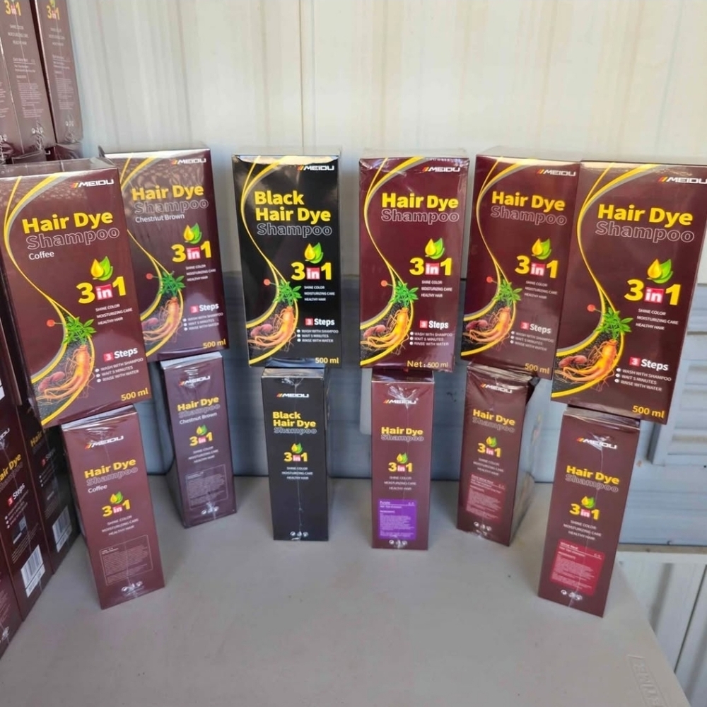MEIDU 3-in-1 Hair Dye Color Shampoo Unisex 500ml – Instant Gray Coverage